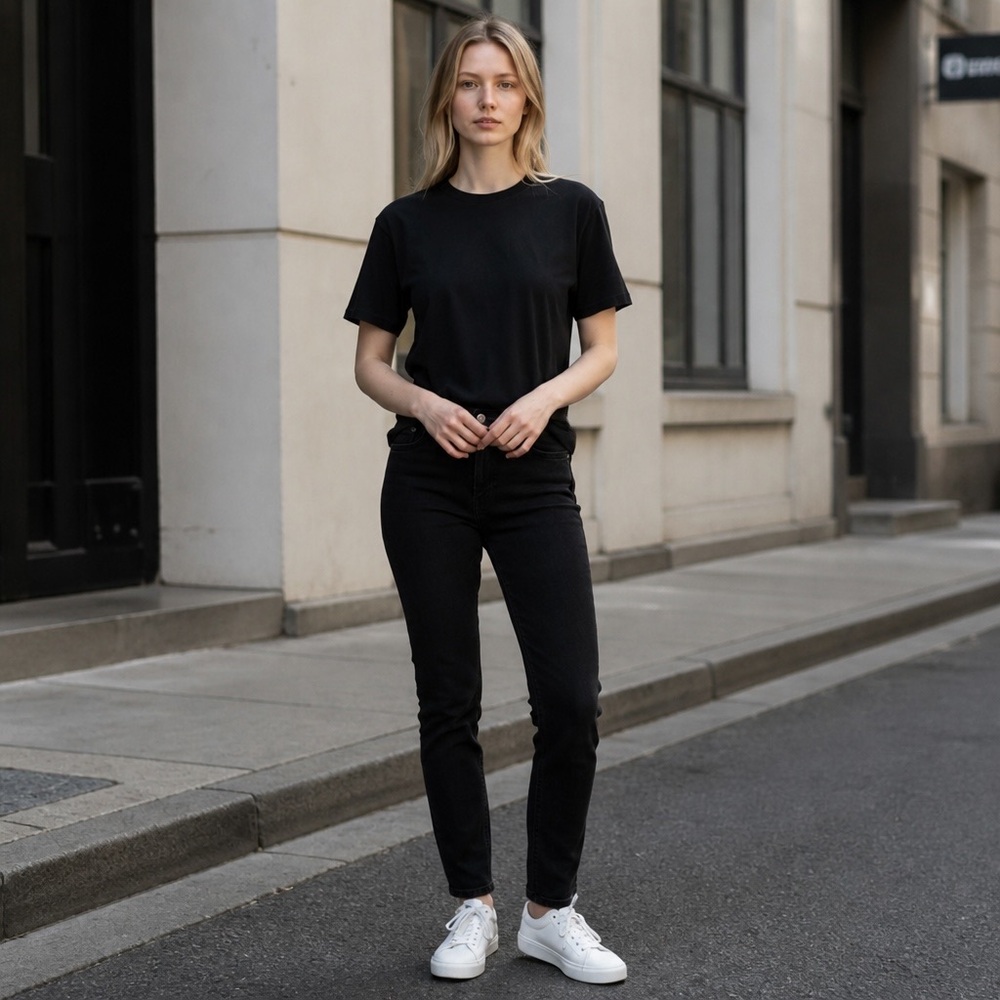 Madewell Size 26 9" High Rise Black Skinny Jeans